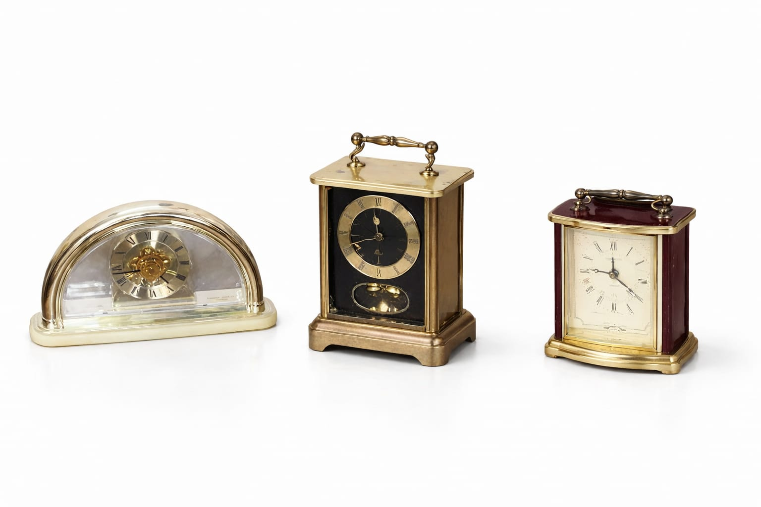 Vintage Carriage Clock Set